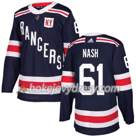 Pánské Hokejový Dres New York Rangers Rick Nash 61 2018 Winter Classic Adidas Modrá Authentic